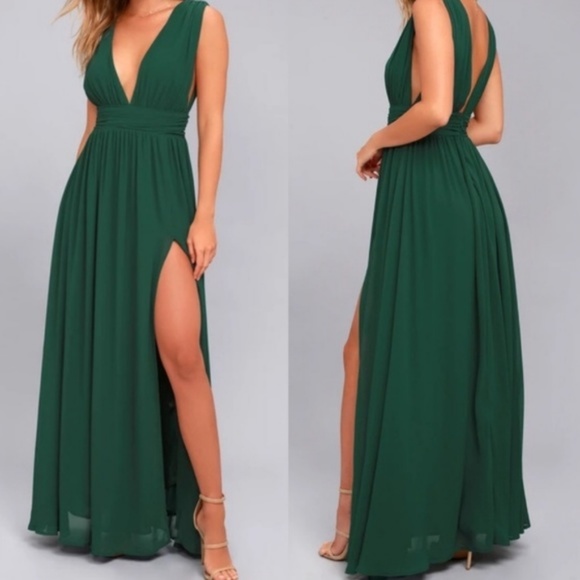 Lulus Dresses & Skirts - Lulus Heavenly Hues Forest Green Maxi Dress M NEW